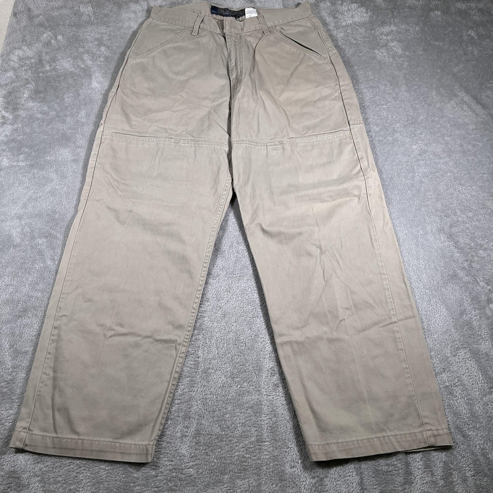 Vintage Levis SilverTab Pants Mens 33x30 Khaki Carpenter Utility Workwear 90s
